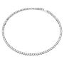 Swarovski collie Matrix Tennis necklace, Round cut, White, Rhodium plated - 5681796