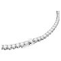 Swarovski collie Matrix Tennis necklace, Round cut, White, Rhodium plated - 5681796