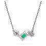 Swarovski smykke Mesmera pendant Mixed cuts, Green, Rhodium plated - 5668278