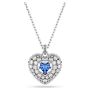 Swarovski smykke Idyllia pendant Heart, Blue, Rhodium plated - 5680403