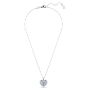 Swarovski smykke Idyllia pendant Heart, Blue, Rhodium plated - 5680403