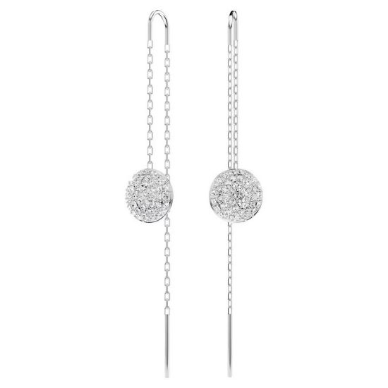 Swarovski øredobber Sublima drop earrings White, Rhodium plated - 5683448