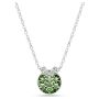 Swarovski smykke Bella V pendant, Round cut, Green, Rhodium plated - 5724285