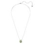 Swarovski smykke Bella V pendant, Round cut, Green, Rhodium plated - 5724285