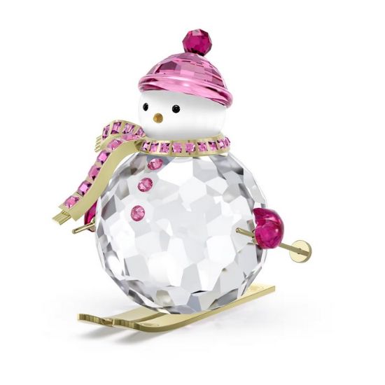 Swarovski figurer Holiday Cheers Dulcis Snowman Pink - 5687121