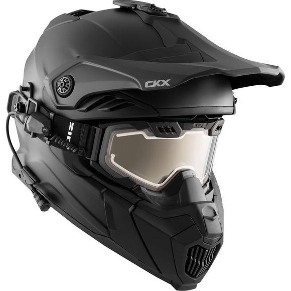 Bilde av SALG CKX Hjelm + Briller med elektrisk linse TITAN Airflow Matt svart