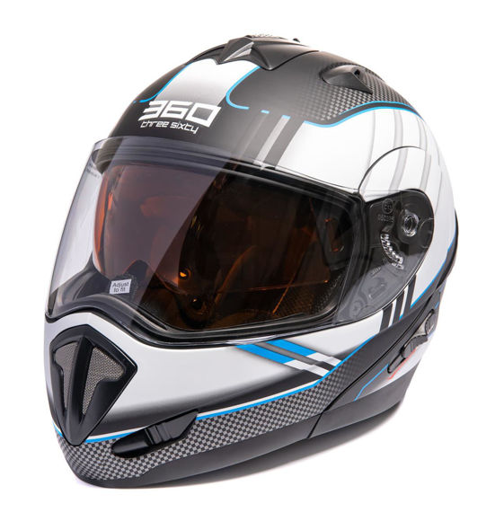 Bilde av 360 "XHT" Åpningshjelm/ Modular MC og Snøscooter Hvit/Blå