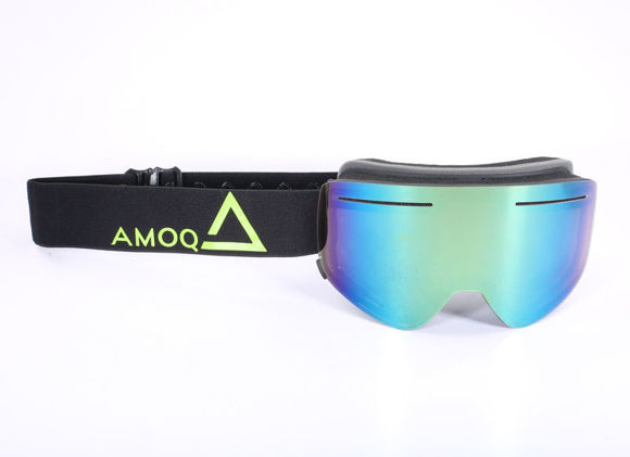 Bilde av AMOQ Vision  magnetisk linse Skoterglasögon  Black-HiVis - Gold Mirror