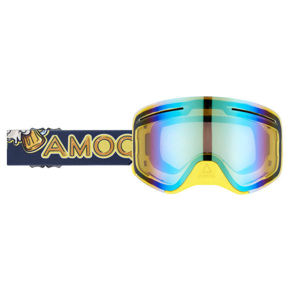 Bilde av AMOQ Vision Vent + magnetiske scooterbriller Øl  Gull speil