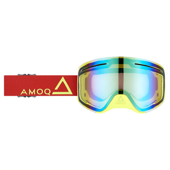 Bilde av AMOQ Vision Vent+ Magnetic goggles/briller Red-HiVis Gold Mirror