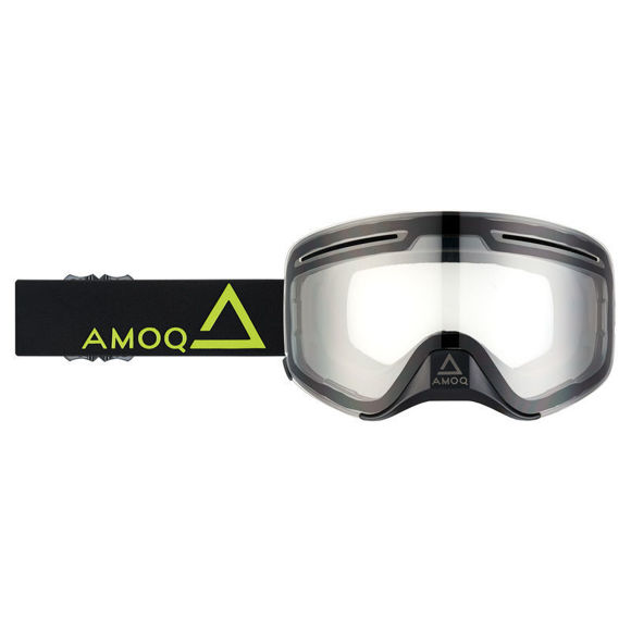 Bilde av AMOQ Vision Vent+ Magnetic Skoterglasögon Black-HiVis Clear