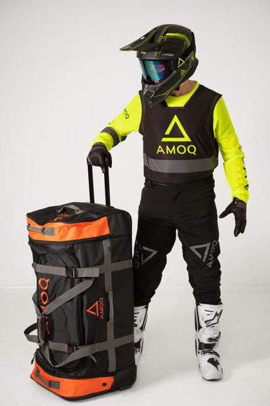 Bilde av AMOQ Roller Gearbag Med Hjul 140L Svart/Orange