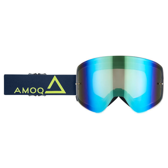 Bilde av Vision Amoq briller/goggles med magnetisk linse Navy-Gold/Gold Mirror