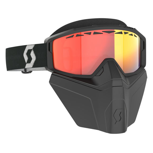 Bilde av Scott Primal Safari Facemask LS Sort/hvit - Lyssensitiv Rød Chrome