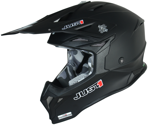 Bilde av SALG Just1 crosshjelm J-39 Solid Svart Matt