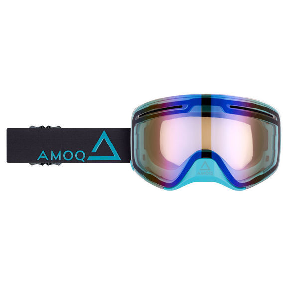 Bilde av Vision Amoq med magnetisk linse briller/googless Black/Turqoise/Blue Mirror