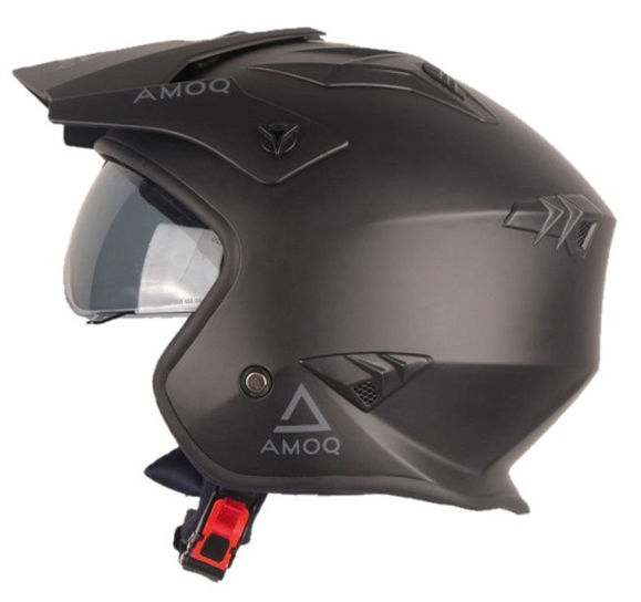 Bilde av AMOQ Blister Jet/halv hjelm snøscooter/MC Svart