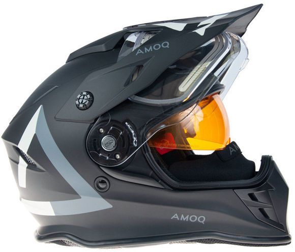 Bilde av AMOQ Adaptor EL visir Adventure Snøscooter/MC hjelm Svart/Grå