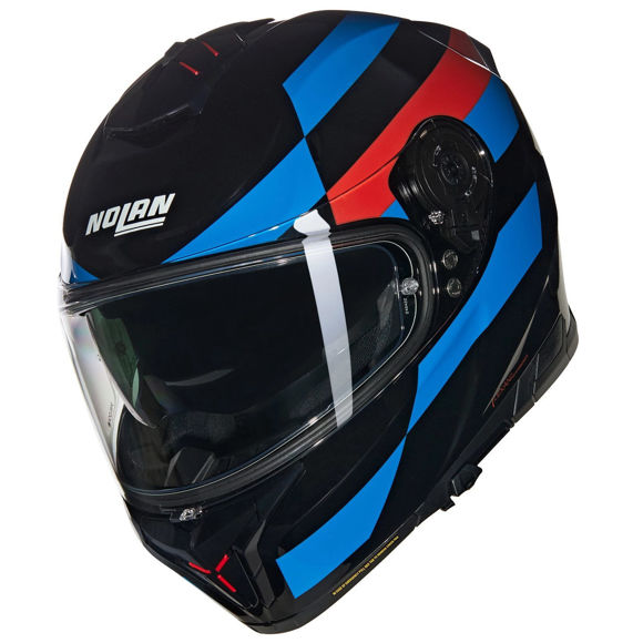 Bilde av N80-8 Alfiere Nolan helhjelm MC Sort/blå/rød