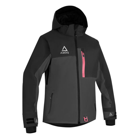 Bilde av AMOQ Dynamic foret W's Jakke dame snøcooter Svart/Grå/Rosa