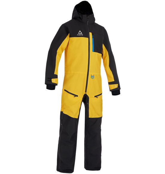 Bilde av Heldress foret AMOQ Dynamic Junior Monosuit snøscooter Svart/Gul/Blå
