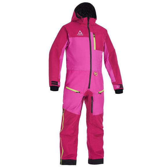 Bilde av Heldress foret AMOQ Dynamic Junior Monosuit snøscooter Fuchsia/Rosa/Hivis