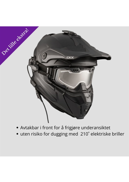 Bilde av SALG CKX Hjelm + Goggles med elektrisk lins TITAN Matt svart