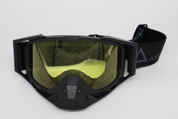 Bilde av AMOQ Junior Snow Goggles gul linse svart/grå