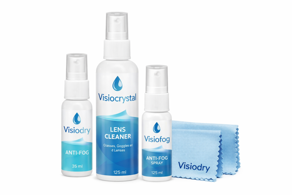 Bilde av BUNDLE VISIO Visiodry 35mL+Visiocrystal 125mL+Visiofog+Visiodry Micro Fiber+Soft