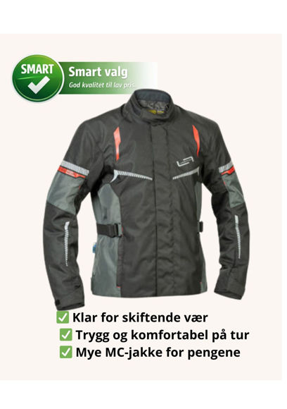 Bilde av Backafall MC jakke Lindstrands svart/grå