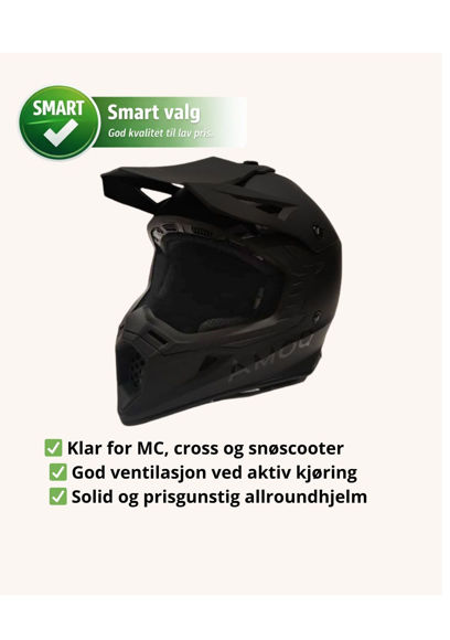 Bilde av AMOQ Crosshjelm Meteor V2 Blackout