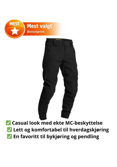 Bilde av Forshult MC cargobukse softshell Lindstrands Svart