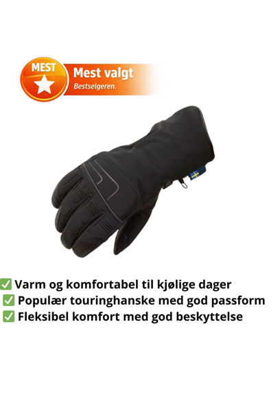 Bilde av Vidar MC hansker Lindstrands Svart