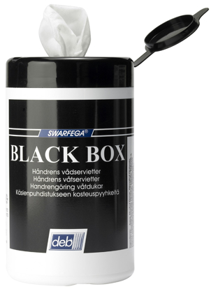 DEB VÅTSERVIETT BLACK BOX 50 DISPENSER