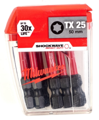 MILWAUKEE BITS SHOCKWAVE TX25 X 50 10 STK.