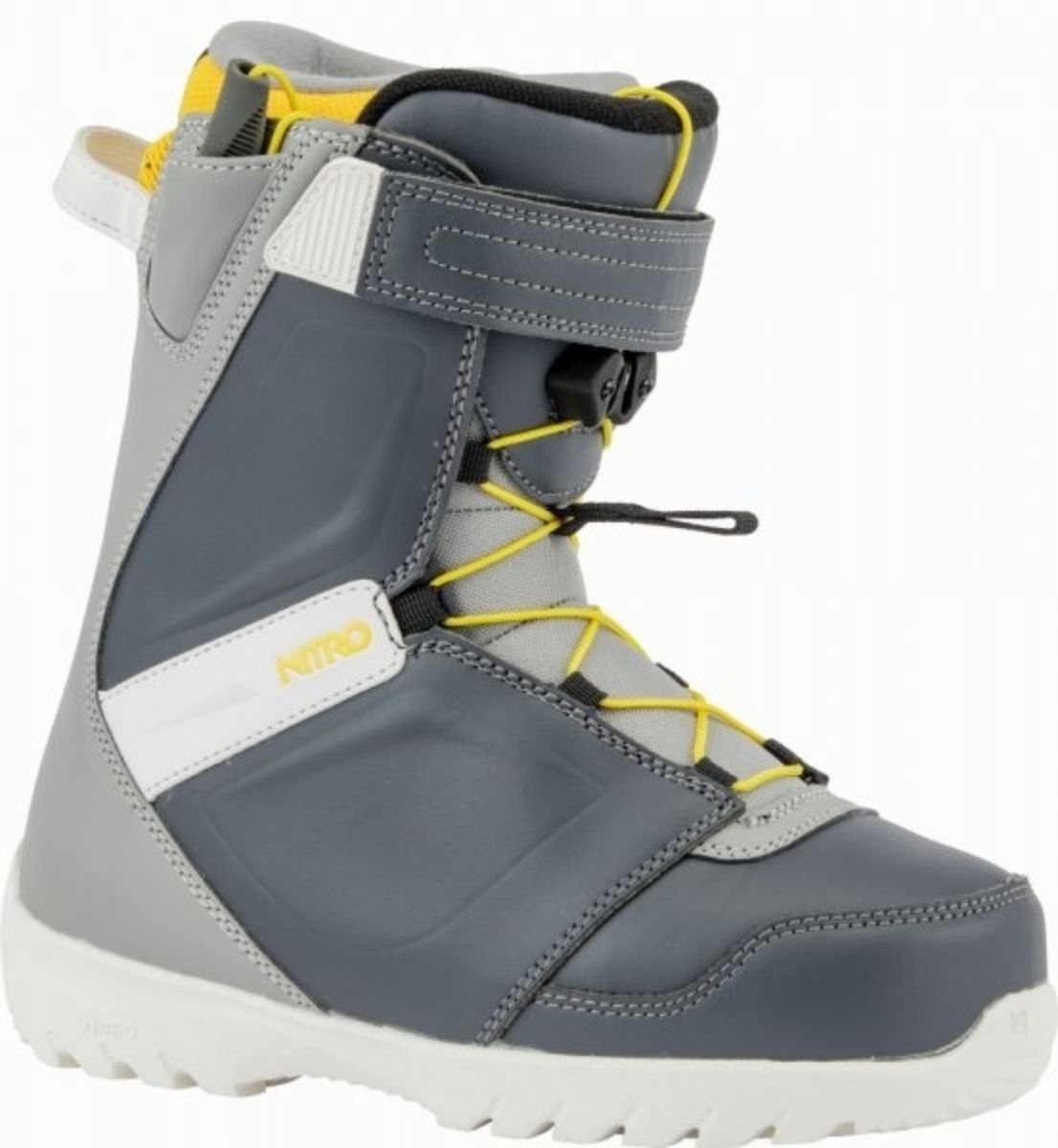 Bilde av Nitro Droid QLS Snowboard Jr Boots Navy Blue/Grey Yellow