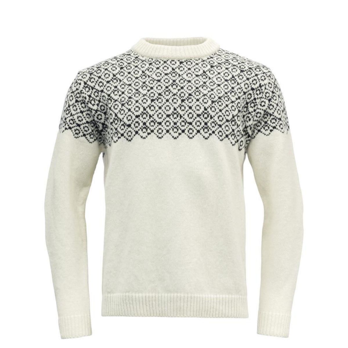 Bilde av Devold  BJØRNØYA SWEATER CREW NECK 010a Offwhite/Ink