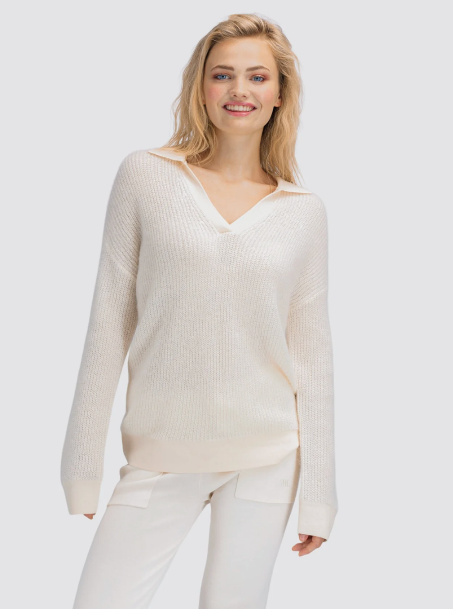 Bilde av WoolLand  Krosshø knitted sweater Woman A02 Snow White