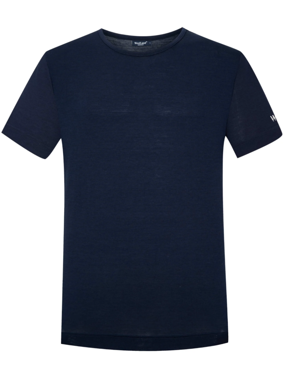 Bilde av WoolLand  Lindesnes t Shirt Man B00 Blue Ink