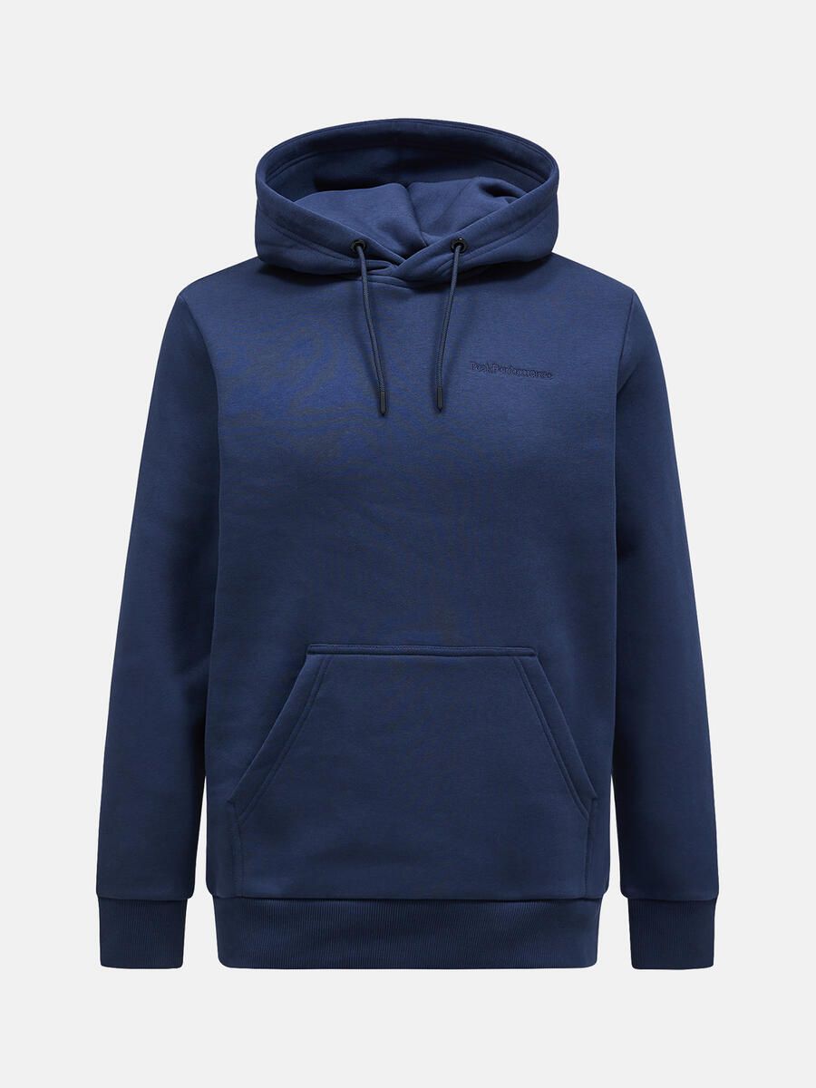 Bilde av Peak Performance  M Original Small Logo Hood Blue Shadow