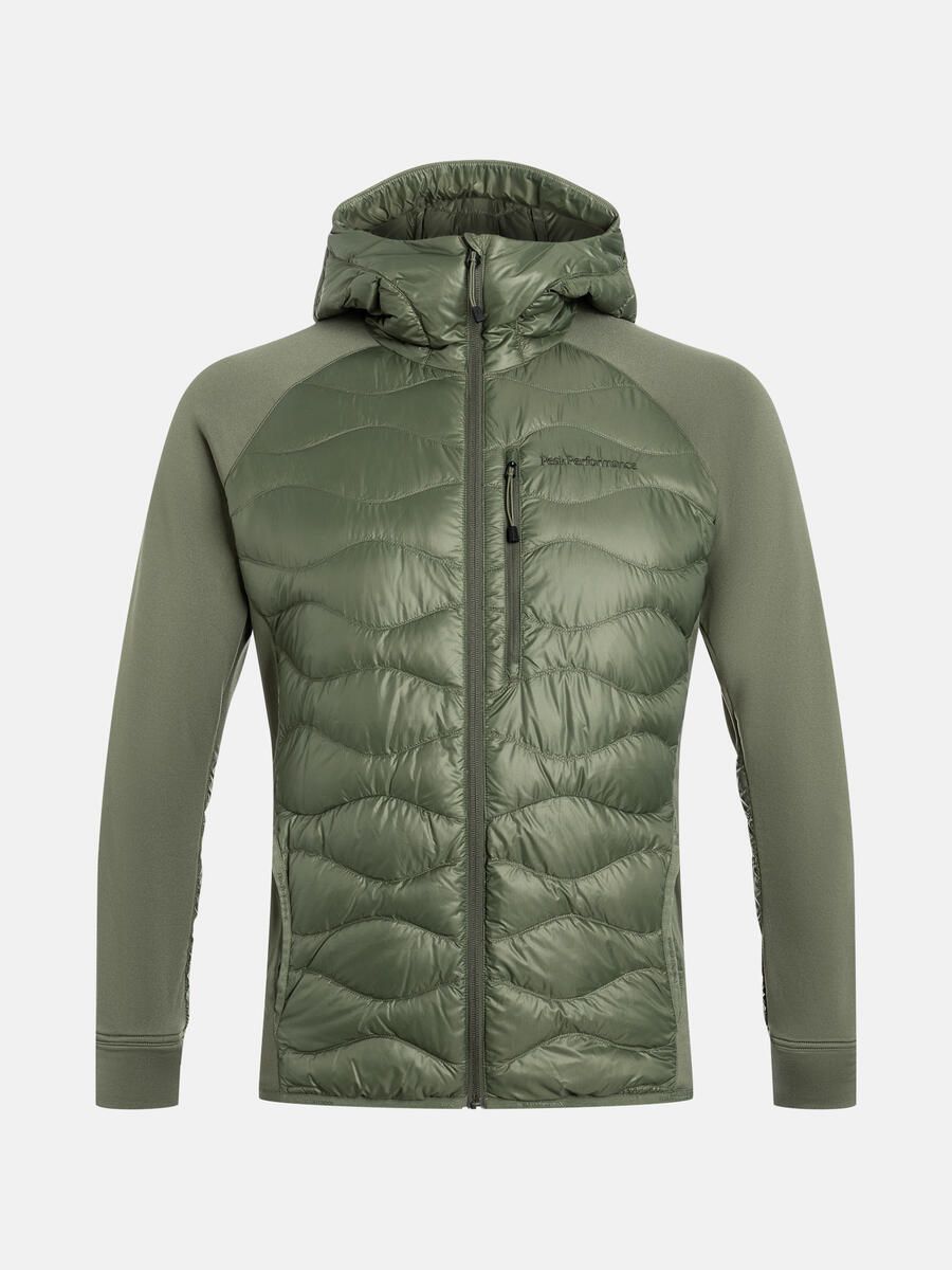 Bilde av Peak Performance  M Helium Down Hybrid Hood Pine Needle