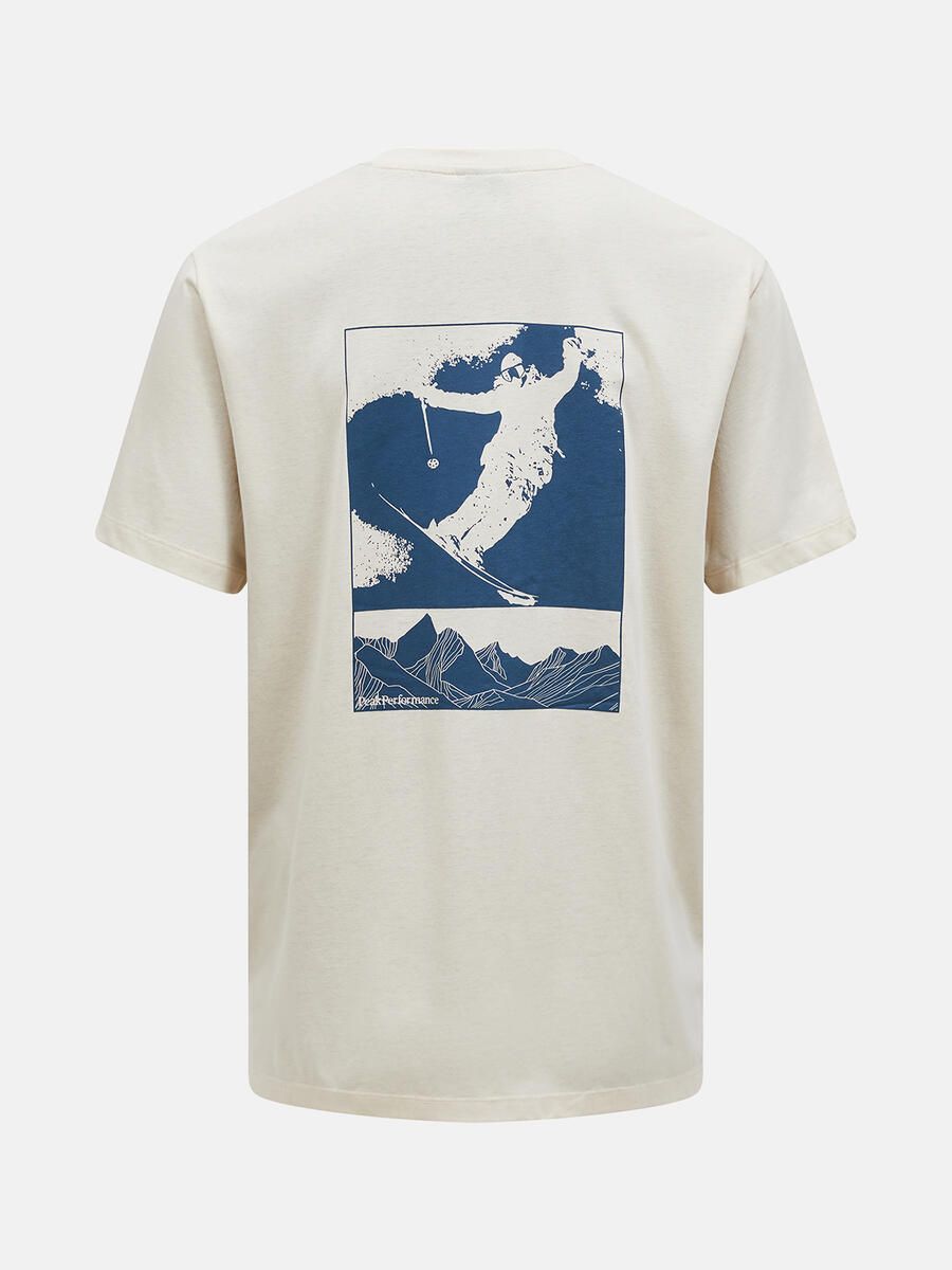 Bilde av Peak Performance  M Explore Graphic Tee Sand Fog