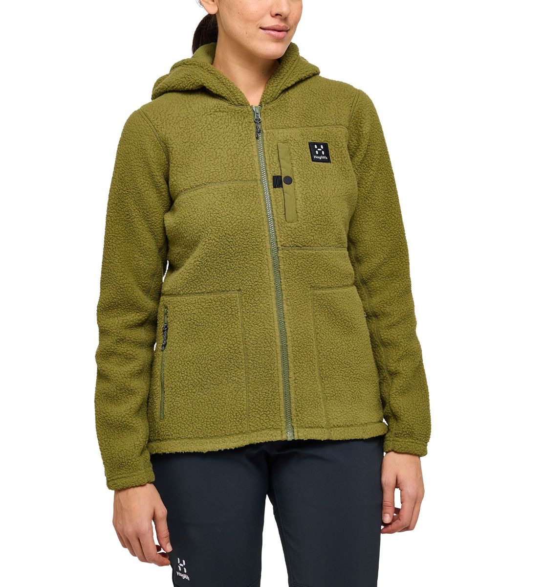 Bilde av Haglöfs  Malung Pile Hood Women 4VY Olive Green