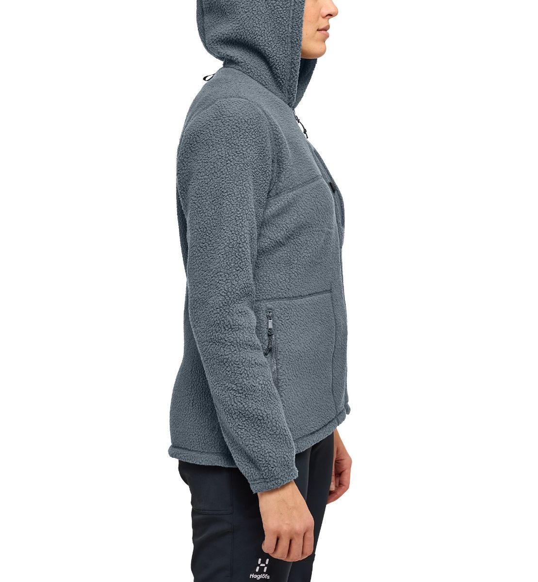 Bilde av Haglöfs  Malung Pile Hood Women 216 Steel Blue