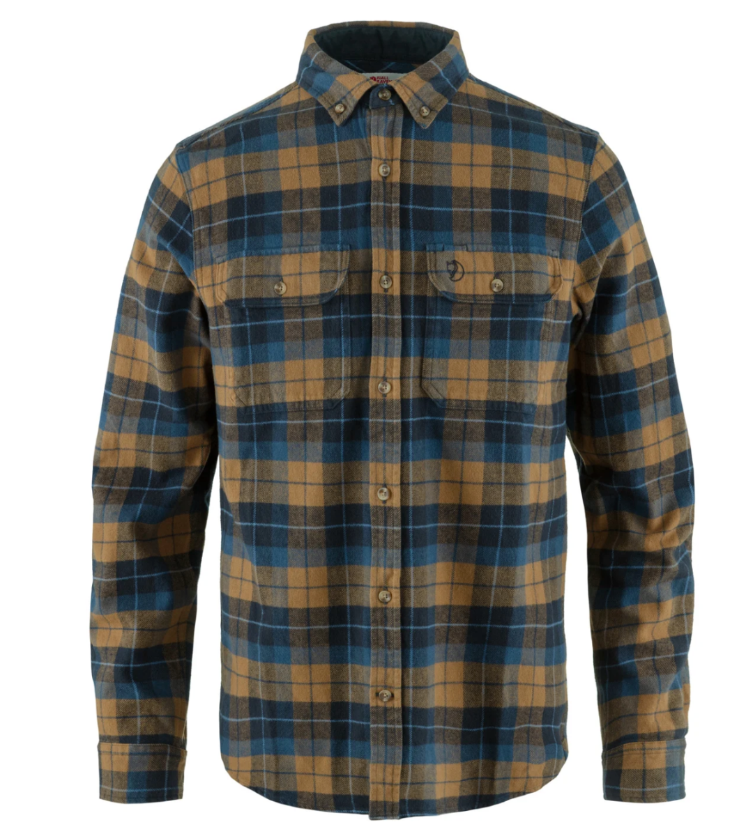 Bilde av Fjällräven  Singi Heavy Flannel Shirt M 555-232 Dark Navy-Buckwheat Brown