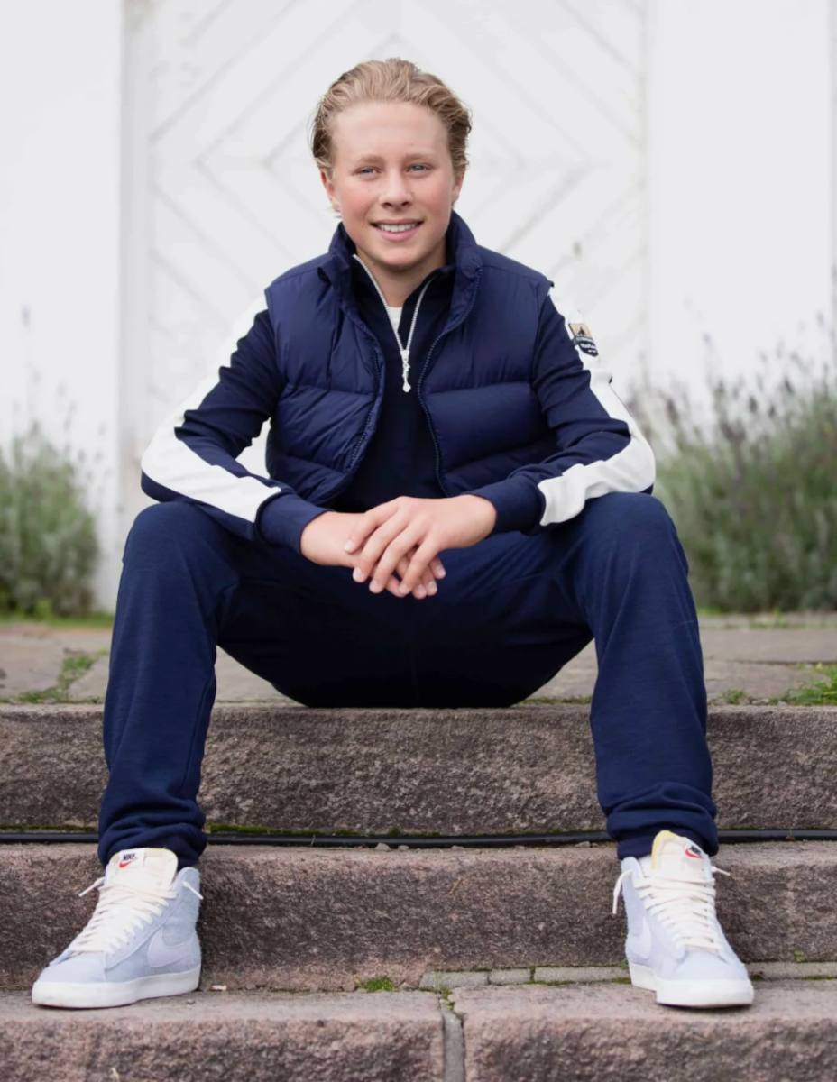 Bilde av WoolLand Ål Top Kids blue ink 170