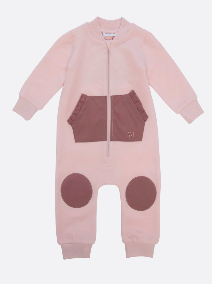 Bilde av WoolLand Bergen Overall Baby old pink