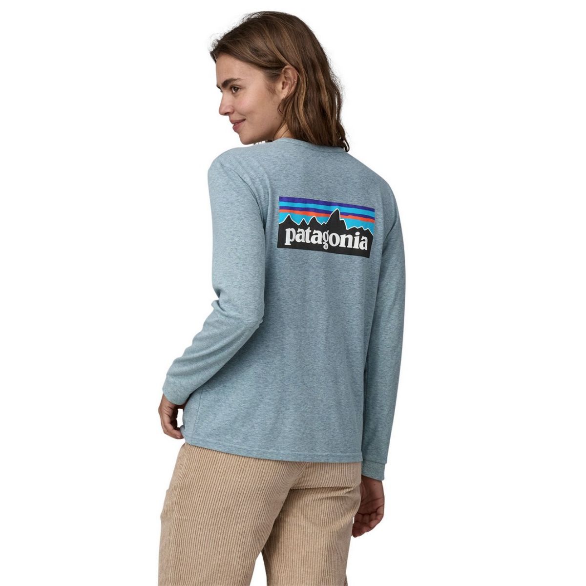 Bilde av Patagonia  W´S L/S P-6 Logo Responsibili-Tee TMBL Thermal Blue