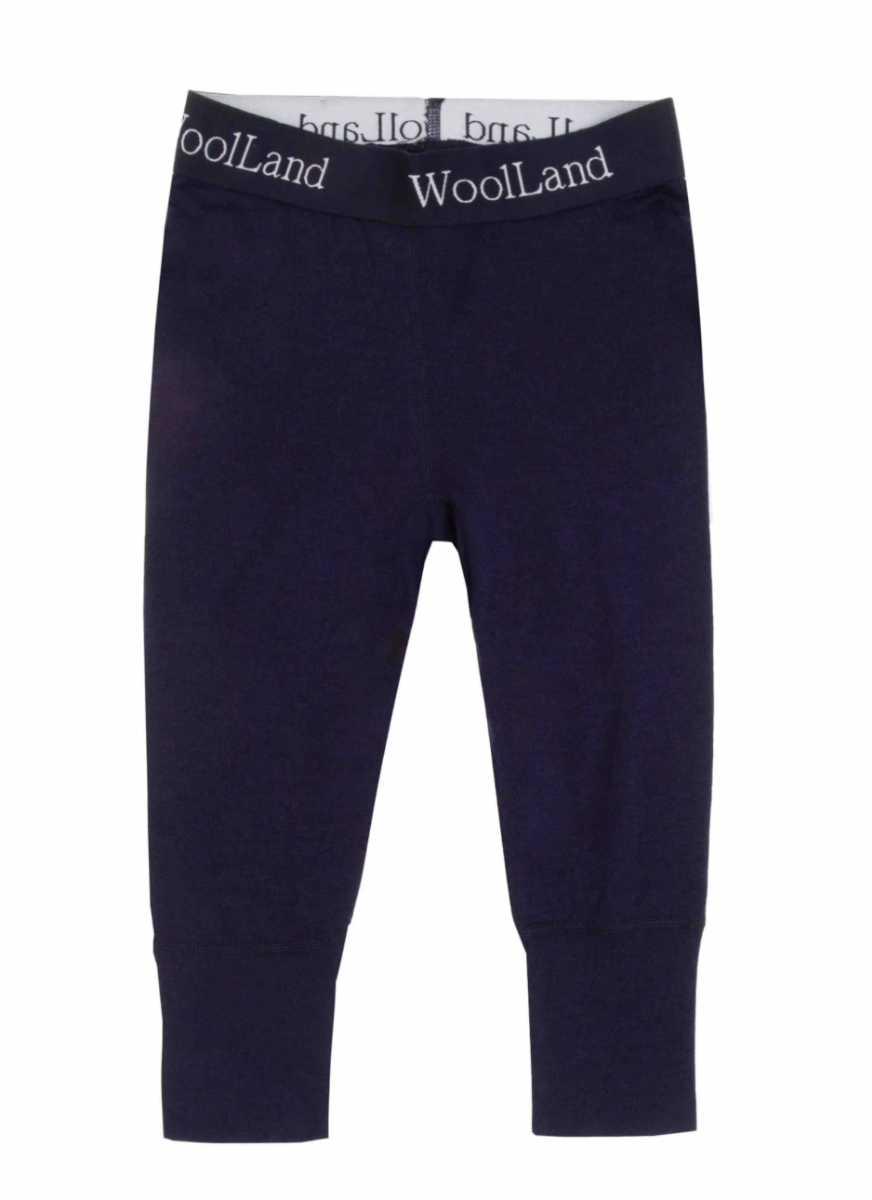 Bilde av WoolLand Sarpsborg Baselayer 3/4 Tights Kids blue ink