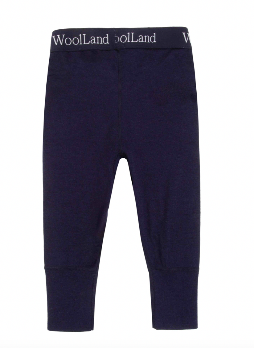 Bilde av WoolLand Sarpsborg Baselayer 3/4 Tights Kids blue ink